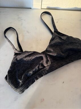 ALO Dark Heather Gray Sports Bra